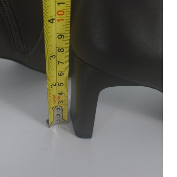 Kurt Geiger Chelsea Square Toe Bootie Brown Leather Ankle Block Heel Size 41 - Picture 9 of 15